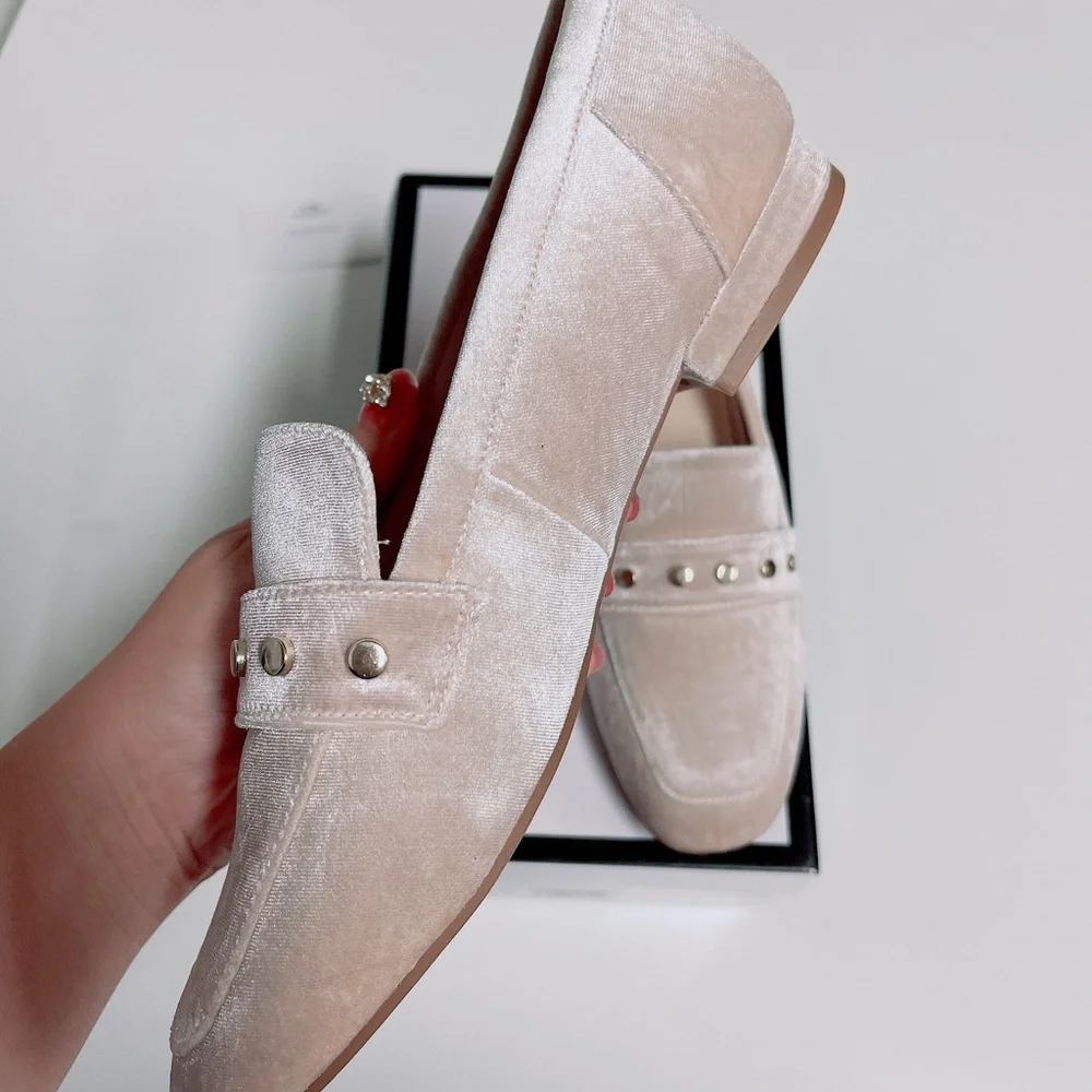 Nine West Xiamarao Natural Grommet Loafer velvet/ NWB - Picture 4 of 7